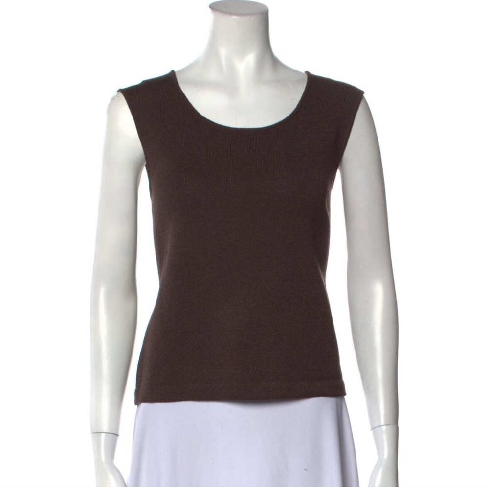St. John Brown Tank Top